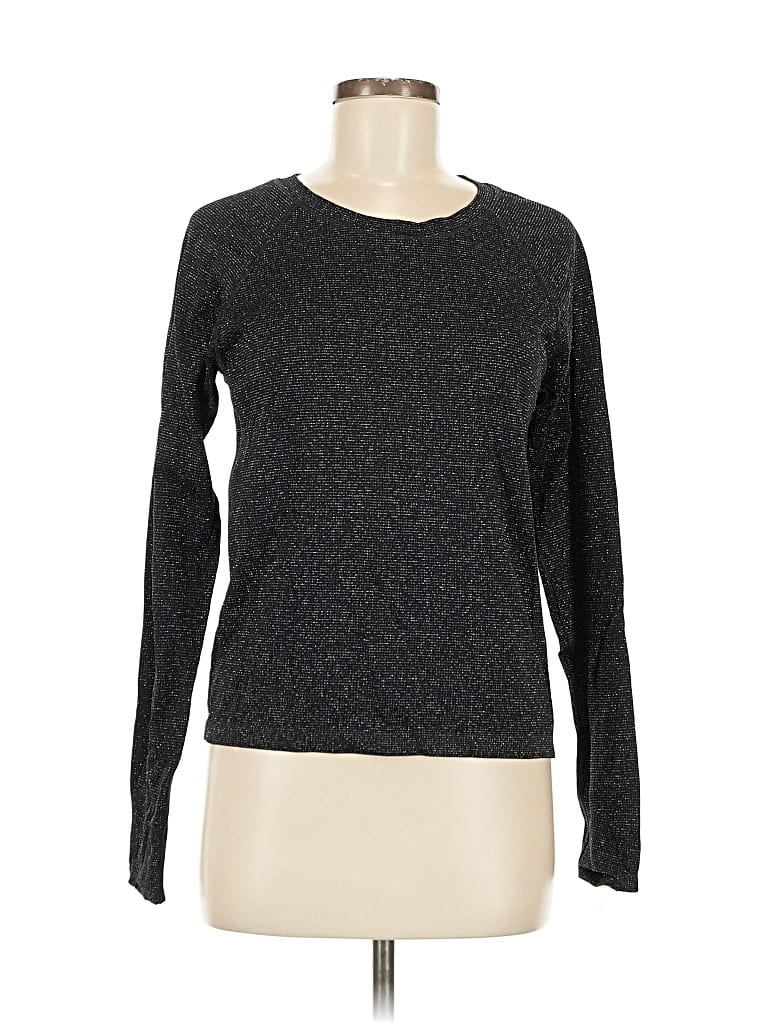 Pre-owned Athleta Long Sleeve T-shirt In Gray