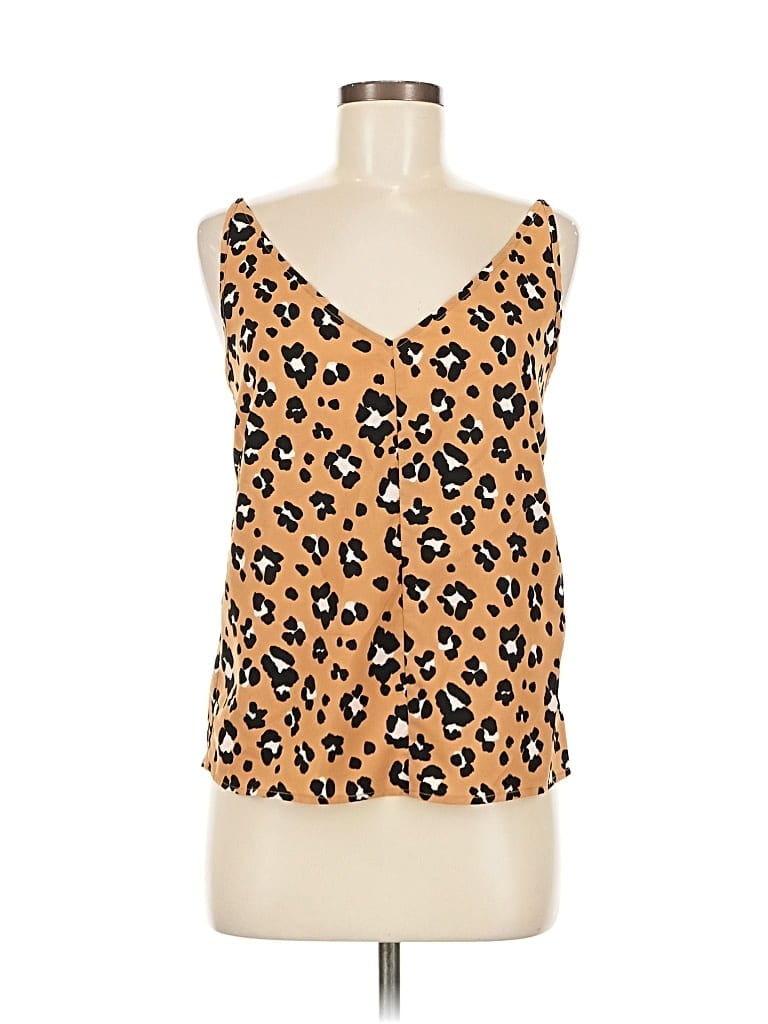 Click to view more detailed imagery on our partner's website Pre-owned Thakoon Sleeveless Top Orange Leopard Print Pattern Tops