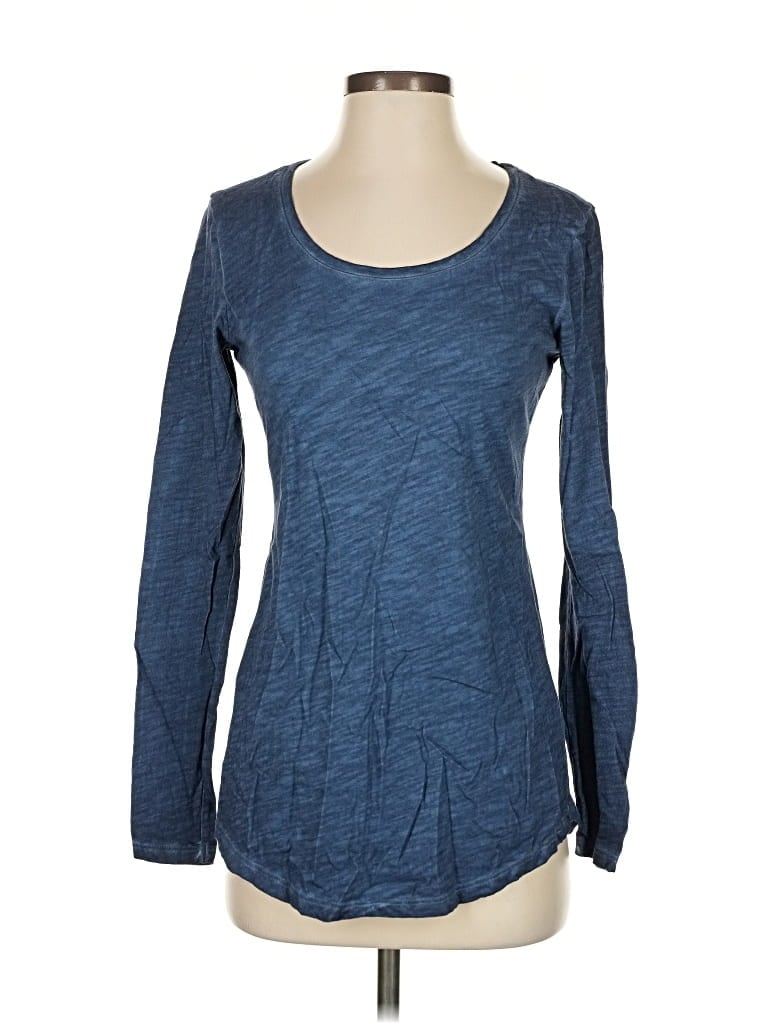 Pre-owned Peruvian Connection Long Sleeve T-shirt In Blue