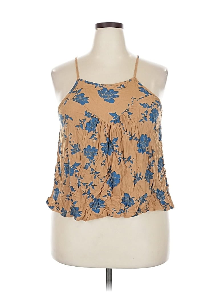 Pre-owned Assorted Brands Sleeveless Blouse In Brown