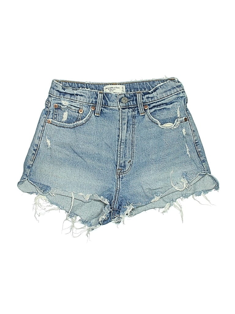 Pre-owned Abercrombie & Fitch Denim Shorts In Blue