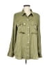 DKNY 100% Polyester Green Long Sleeve Blouse Size M - photo 1