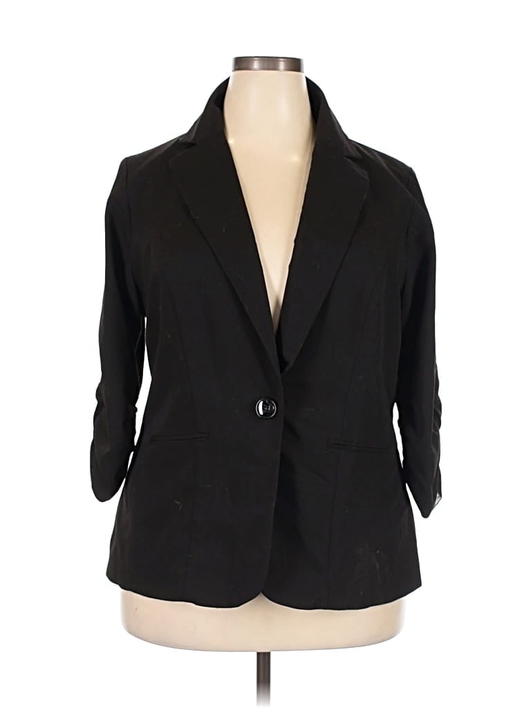 Pre-owned Torrid Blazer Jacket In Black