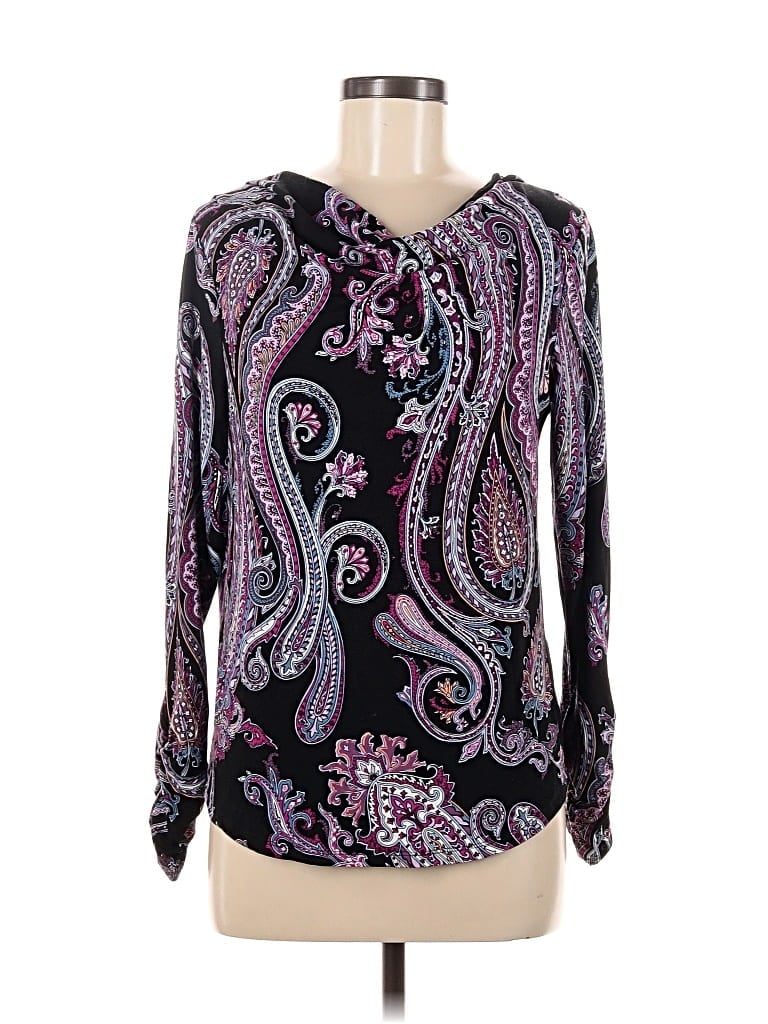 Pre-owned Chico's Long Sleeve Blouse In Purple
