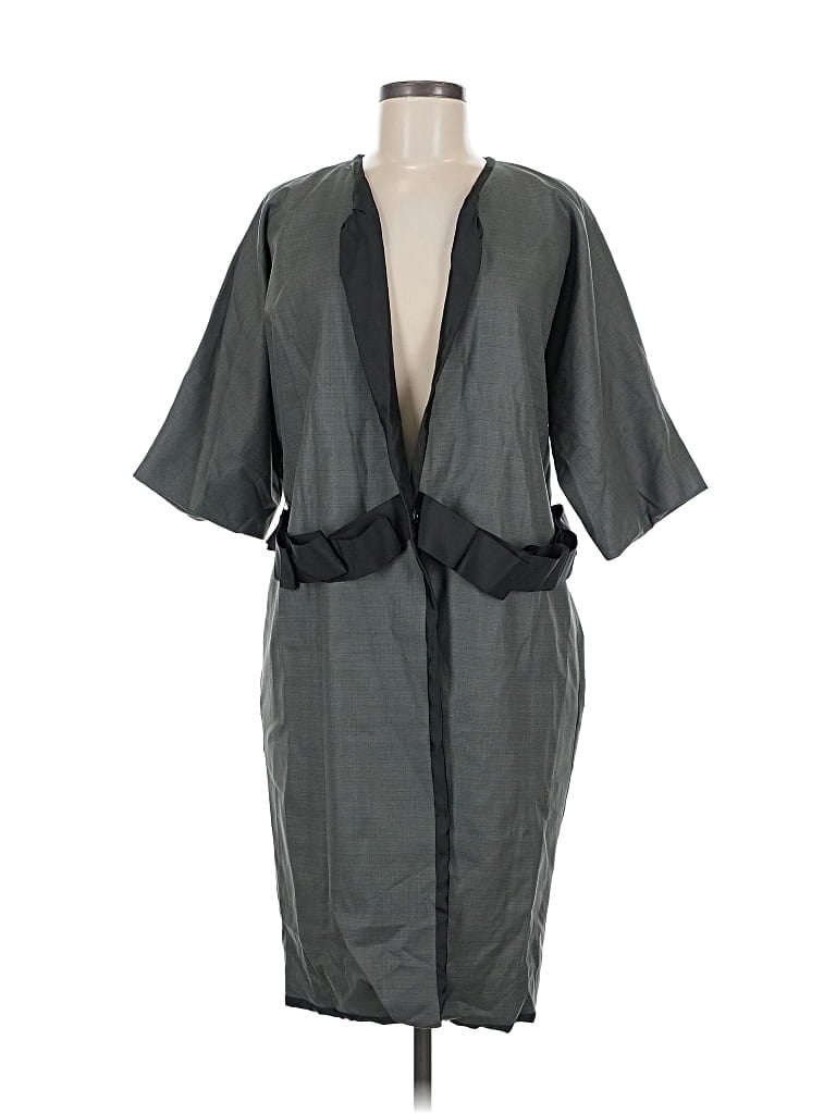 Pre-owned Poleci Coat In Gray