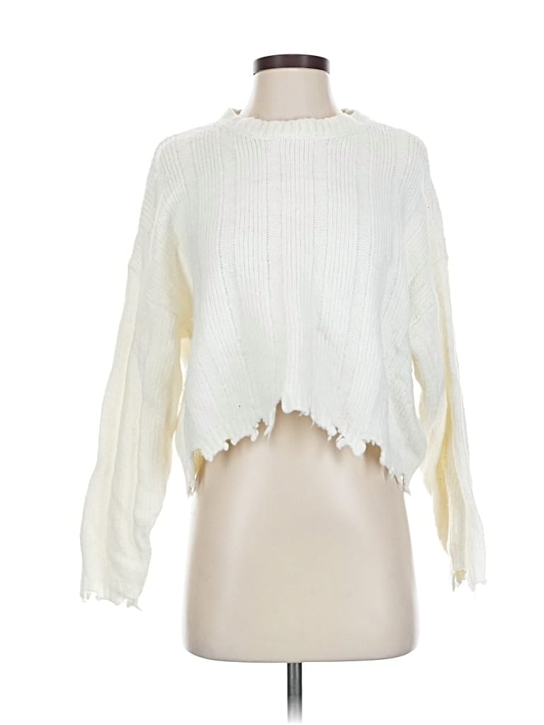 Click to view more detailed imagery on our partner's website Pre-owned Bershka Pullover Sweater In White