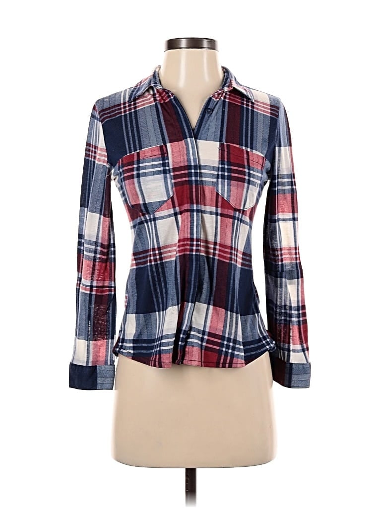 Pre-owned Assorted Brands Long Sleeve Blouse In Blue