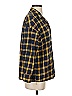 Nasty Gal Inc. 100% Polyester Plaid Blue Yellow Long Sleeve Blouse Size 2 - photo 4