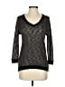 Harlowe & Graham Metallic Black Pullover Sweater Size XS - photo 1