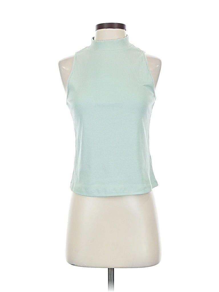 Pre-owned Old Navy Tank Top Teal Halter Neckline Tops In Blue