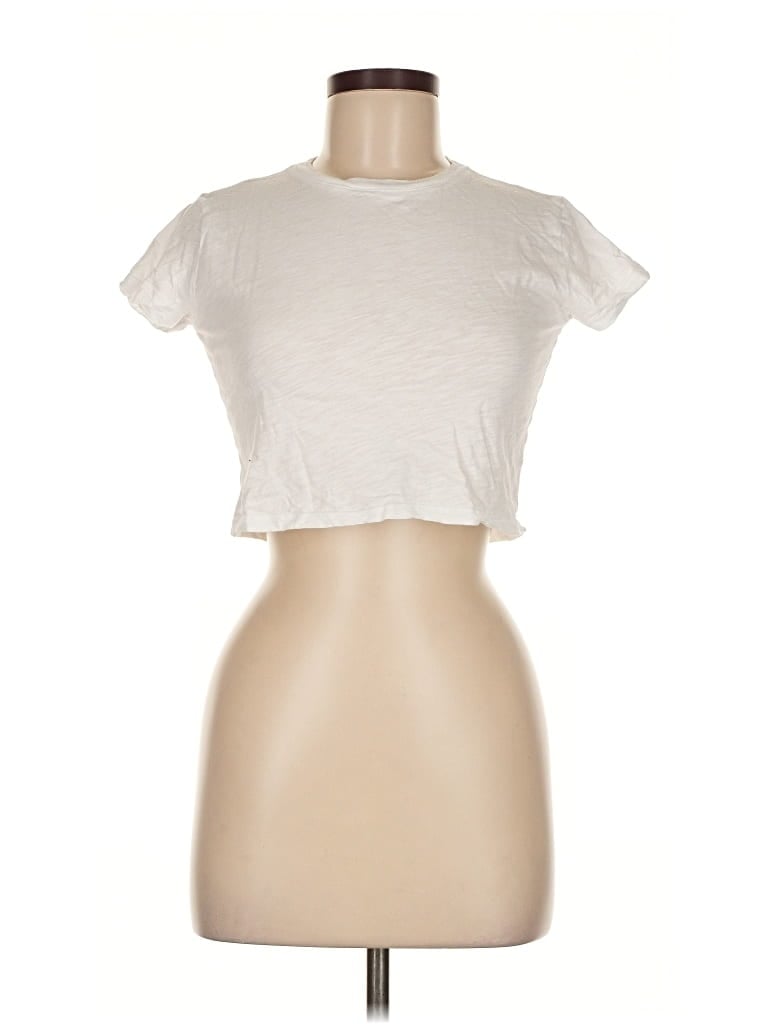 Pre-owned Katie J Nyc Short Sleeve T-shirt In White