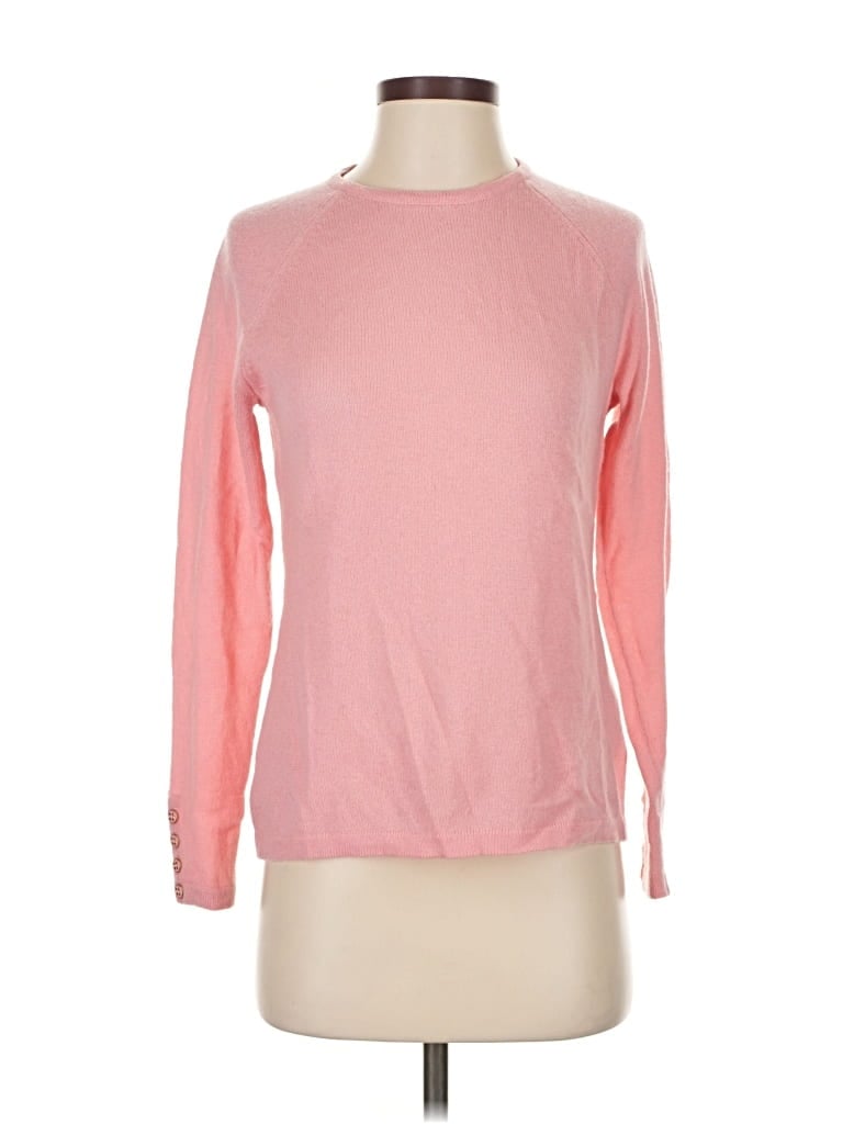 Pre-owned J. Mclaughlin Cashmere Pullover Sweater In Pink