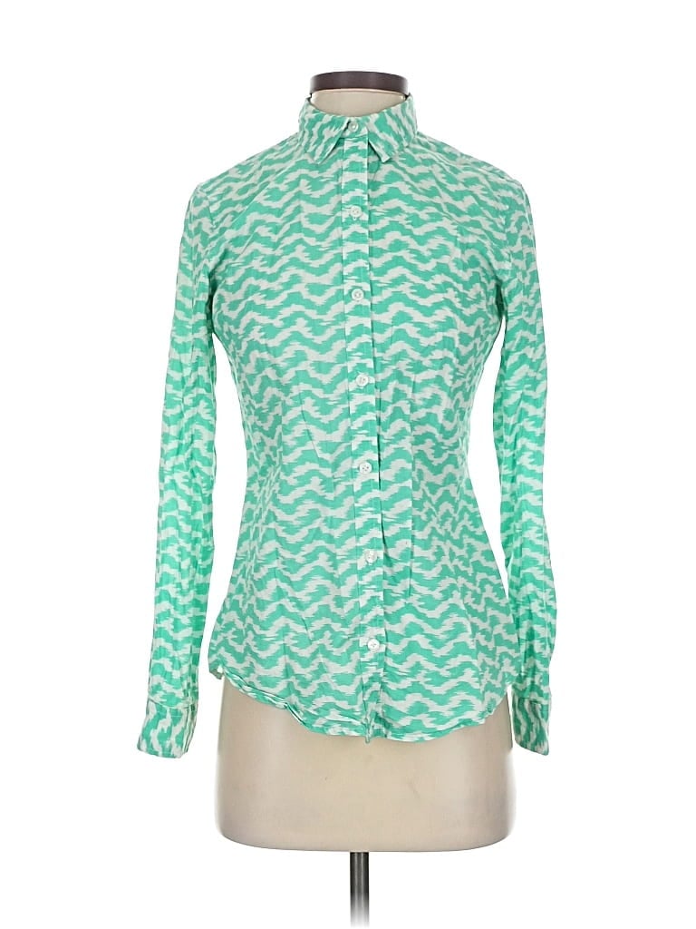 Pre-owned C. Wonder Long Sleeve Blouse In Green