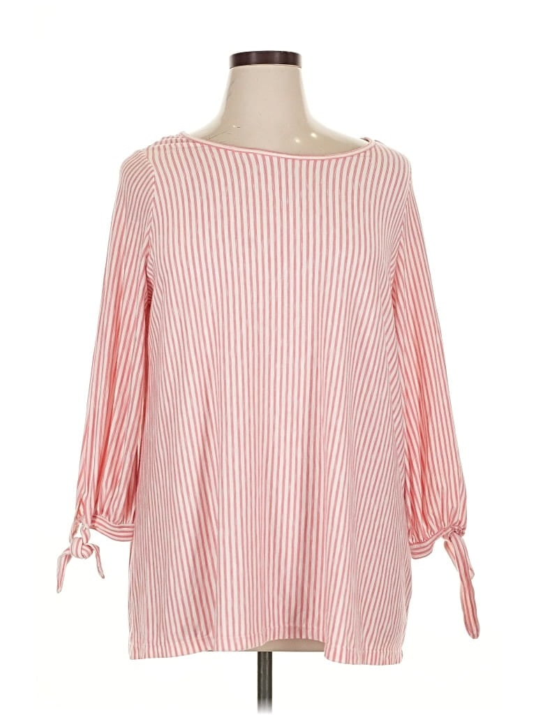 Pre-owned Max Studio 3/4 Sleeve T-shirt In Pink