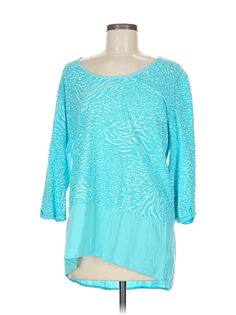 Pre-owned Fresh Produce 3/4 Sleeve T-shirt In Blue