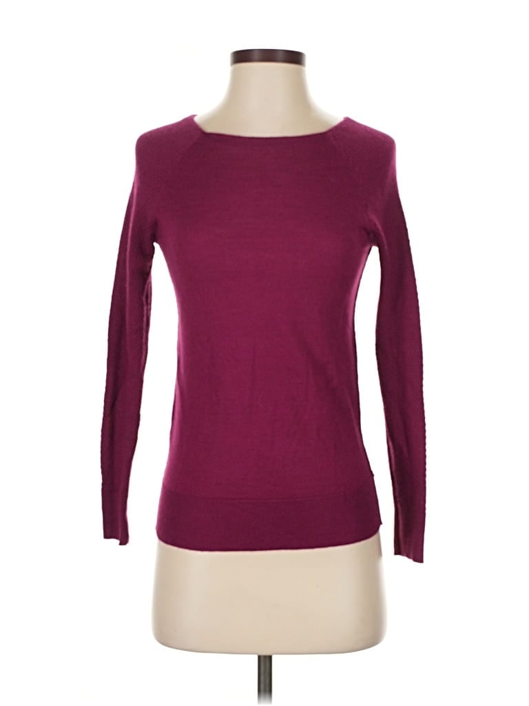 Pre-owned Ann Taylor Loft Pullover Sweater In Burgundy