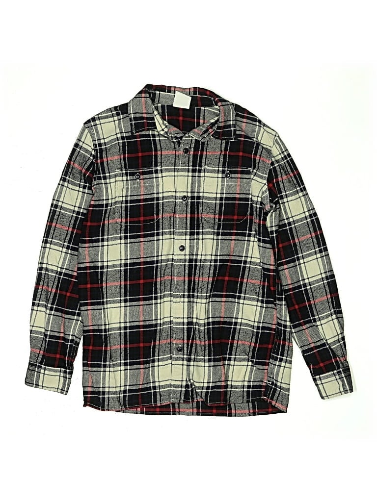 Pre-owned Gap Kids' Long Sleeve Button Down Shirt In Gray