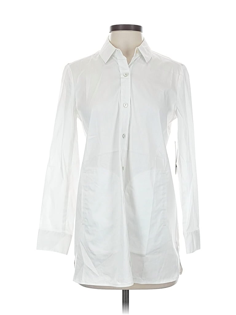 Nic + Zoe Long Sleeve Button Down Shirt In White