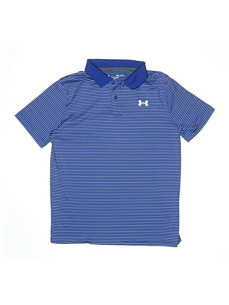 Pre-owned Under Armour Kids' Short Sleeve Polo Shirt In Blue