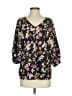CAbi 100% Polyester Floral Black 3/4 Sleeve Blouse Size S - photo 1
