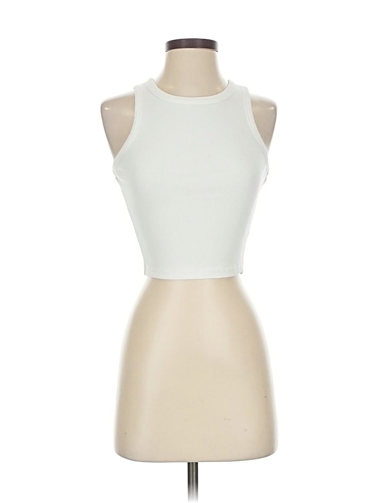 Pre-owned Bp. Tank Top Ivory Halter Neckline Tops In White