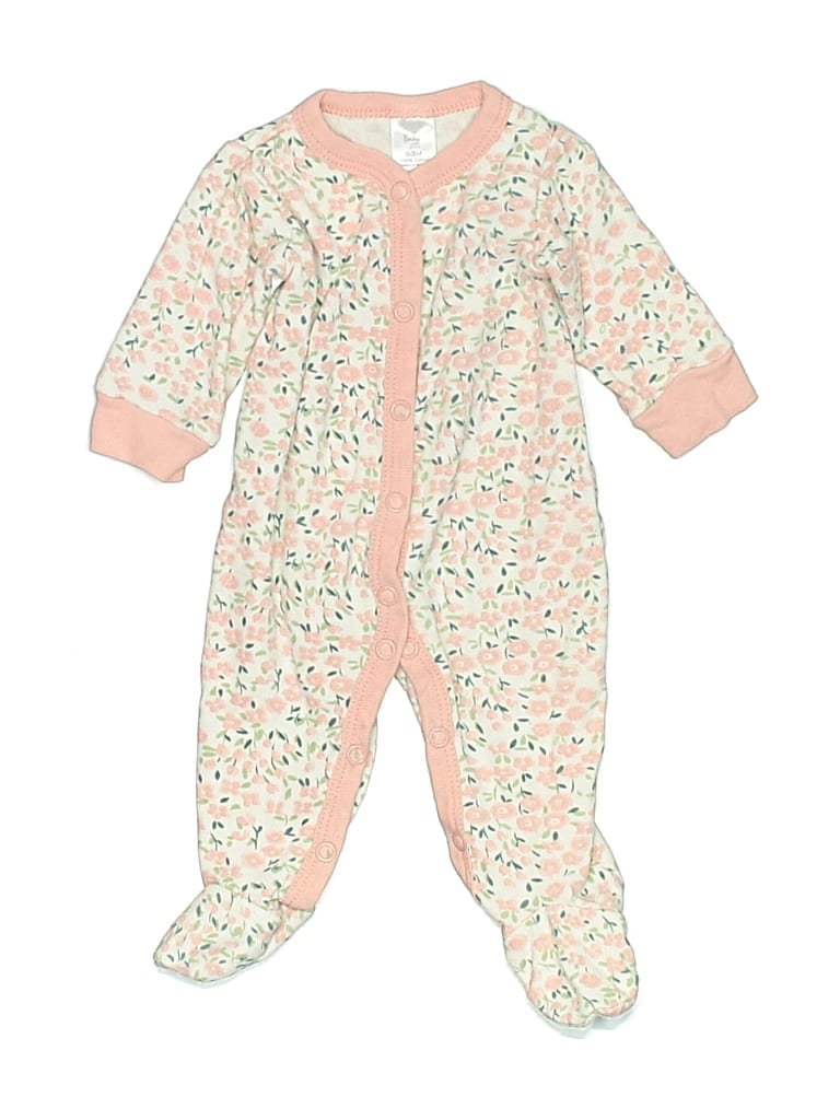 Pre-owned Baby Babies' Long Sleeve Onesie In White