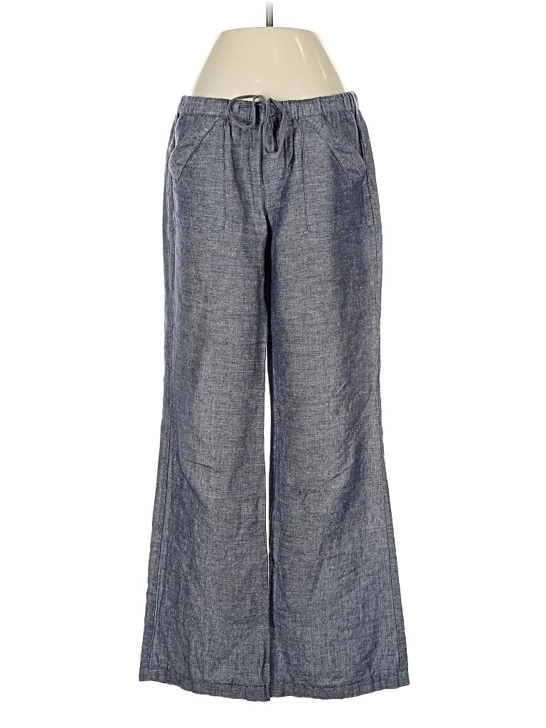 Pre-owned New York And Company Linen Pants In Blue