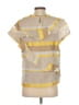 Harlyn 100% Polyester Yellow Short Sleeve Blouse Size S - photo 2