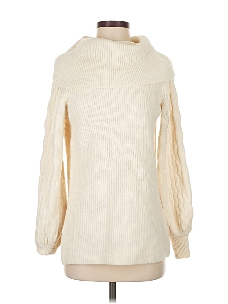 Pre-owned Design History Turtleneck Sweater In White