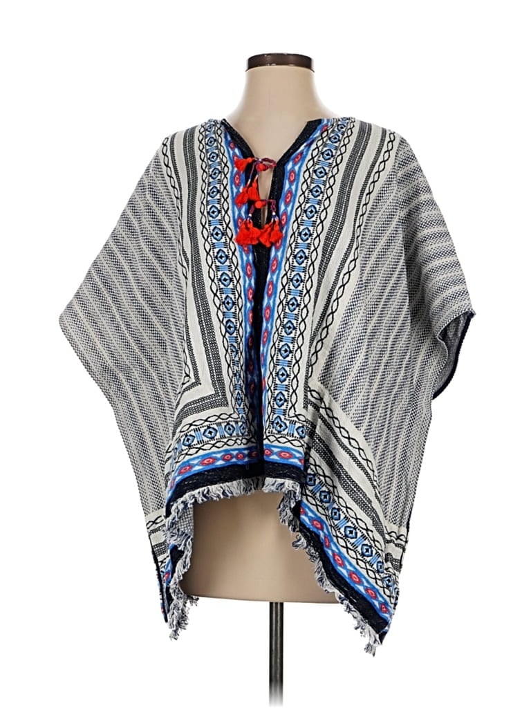 Pre-owned Tory Burch Poncho In Gray