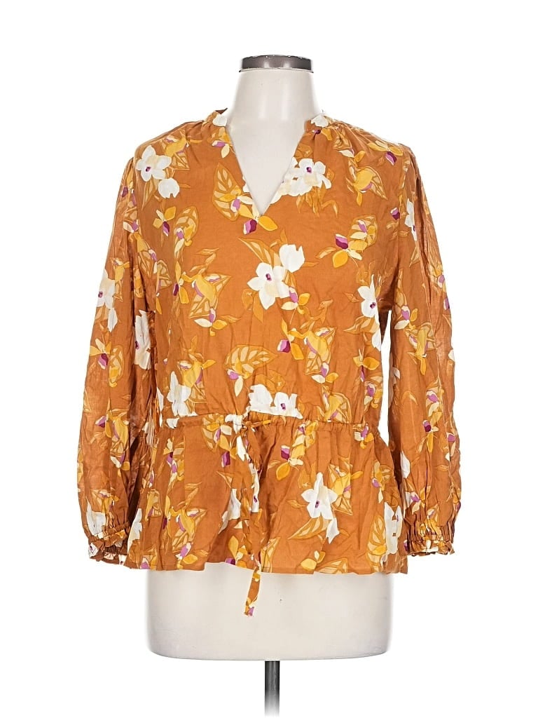 Pre-owned A New Day 3/4 Sleeve Blouse In Orange