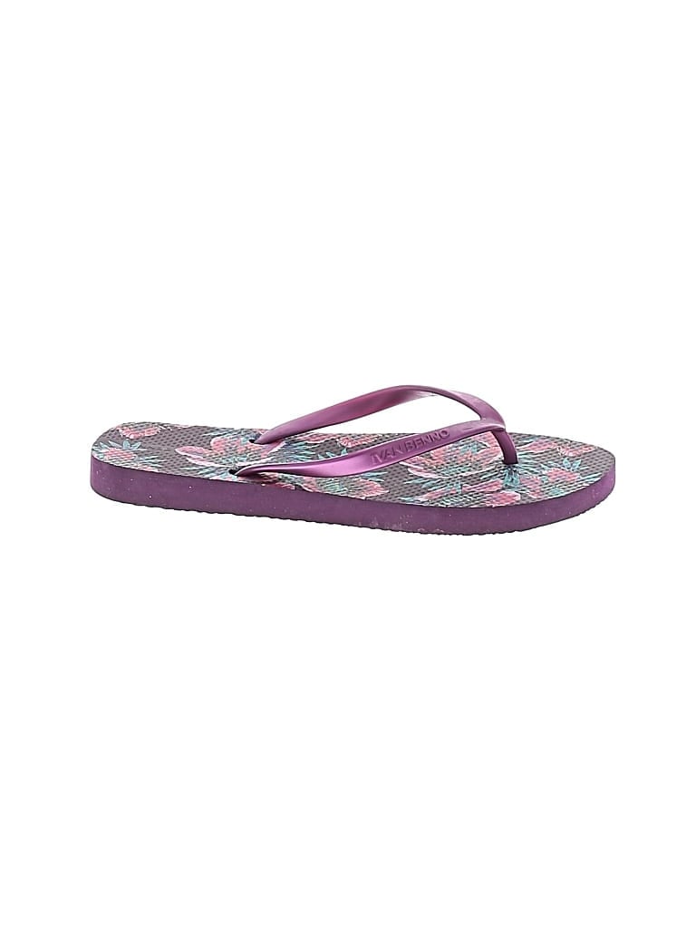 Pre-owned Assorted Brands Flip Flops In Purple