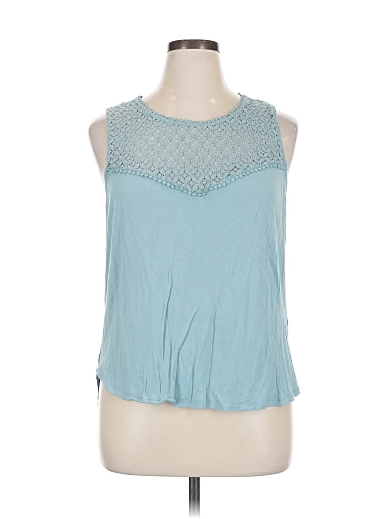Pre-owned H&m Sleeveless Blouse In Blue