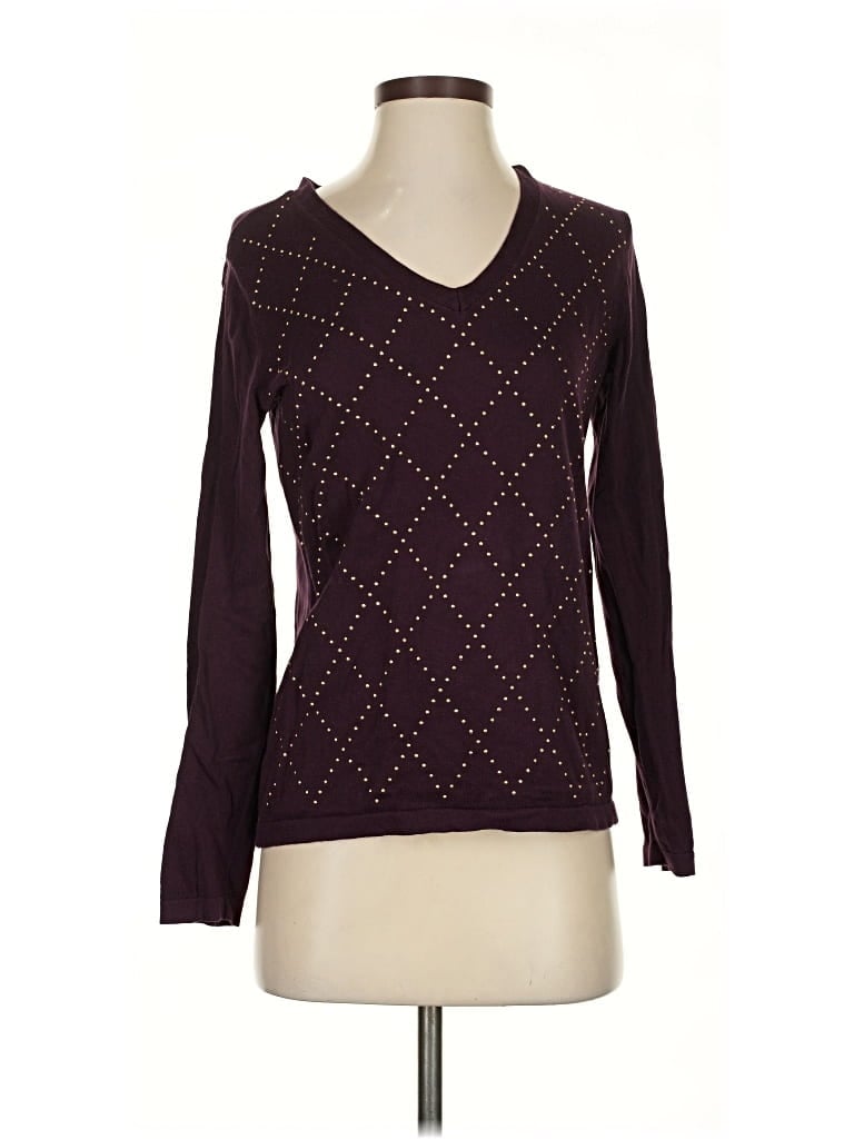 Pre-owned Tommy Hilfiger Pullover Sweater In Purple