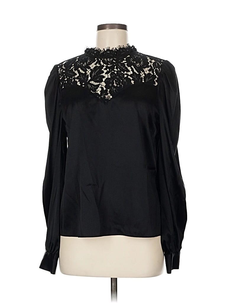 Pre-owned Generation Love Long Sleeve Blouse In Black