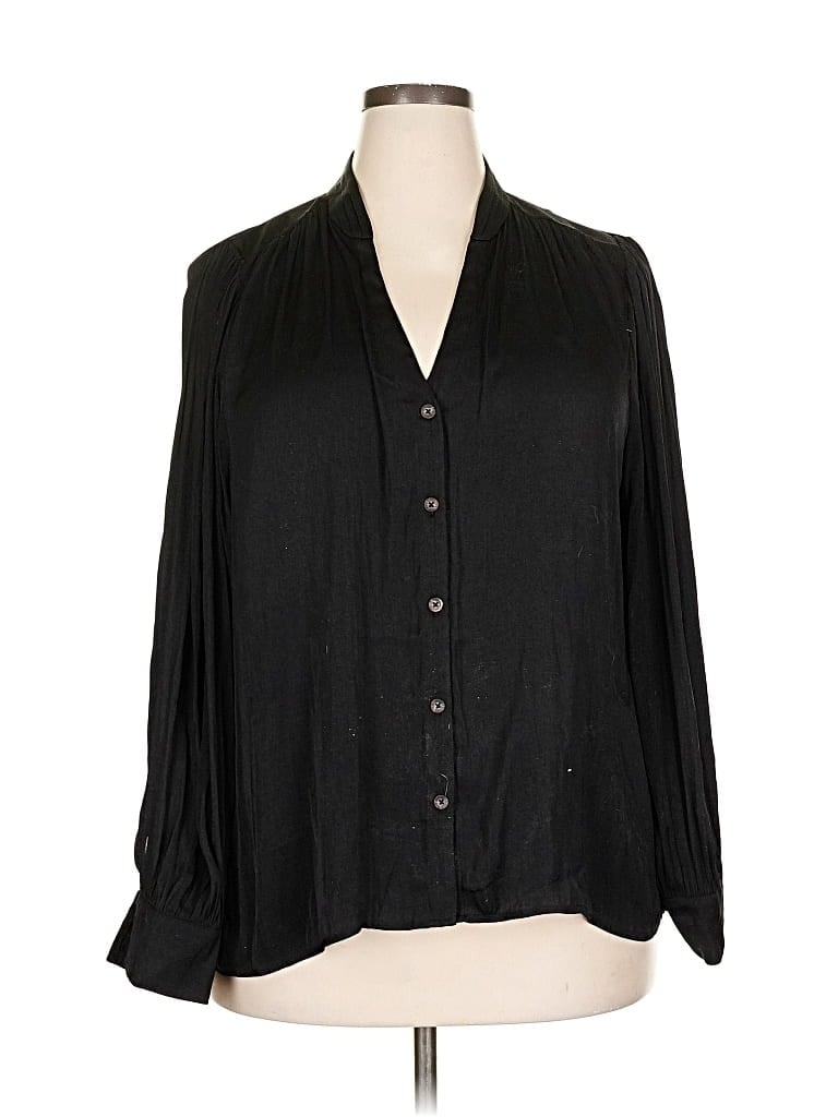 Click to view more detailed imagery on our partner's website Pre-owned Treasure & Bond 3/4 Sleeve Blouse In Black