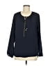 MICHAEL Michael Kors 100% Polyester Blue Long Sleeve Blouse Size 6 - photo 1