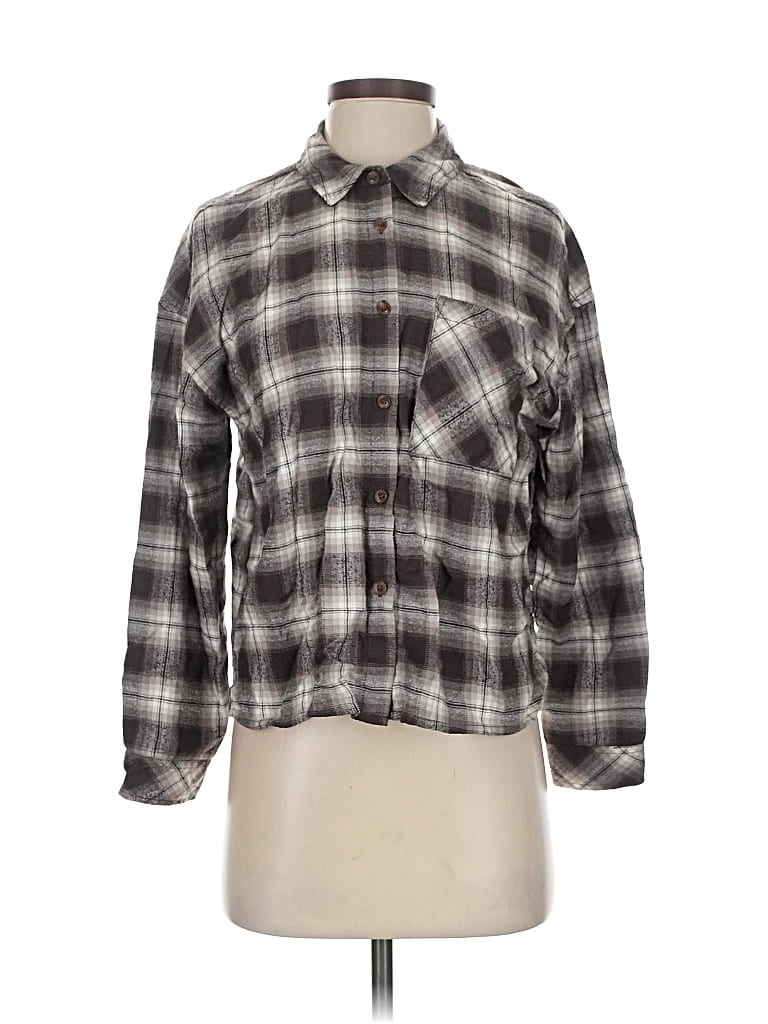 Click to view more detailed imagery on our partner's website Pre-owned Hippie Rose Long Sleeve Button Down Shirt In Gray