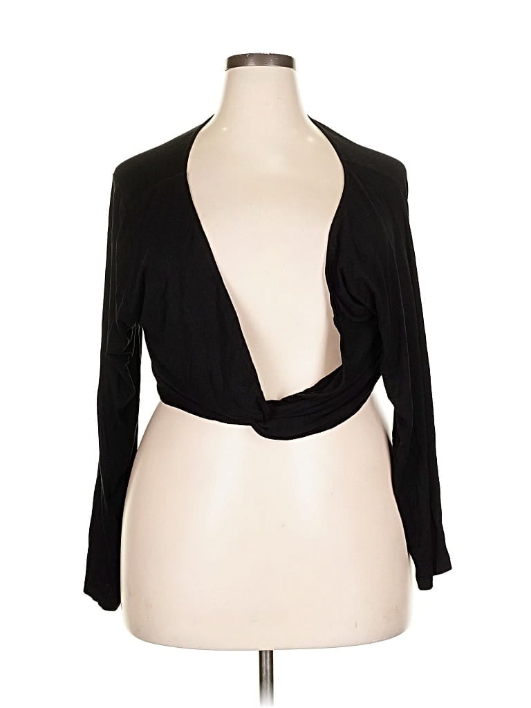 ELOQUII Pre-owned Cardigan Sweater In Black