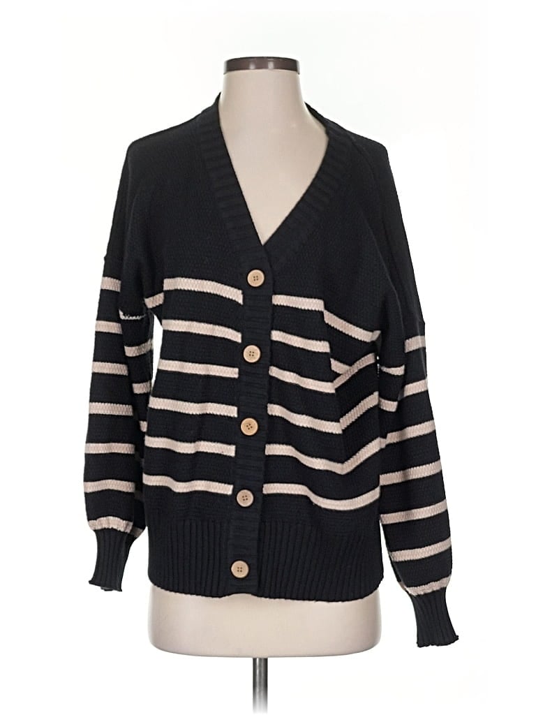 Pre-owned Unbranded Cardigan Sweater In Black