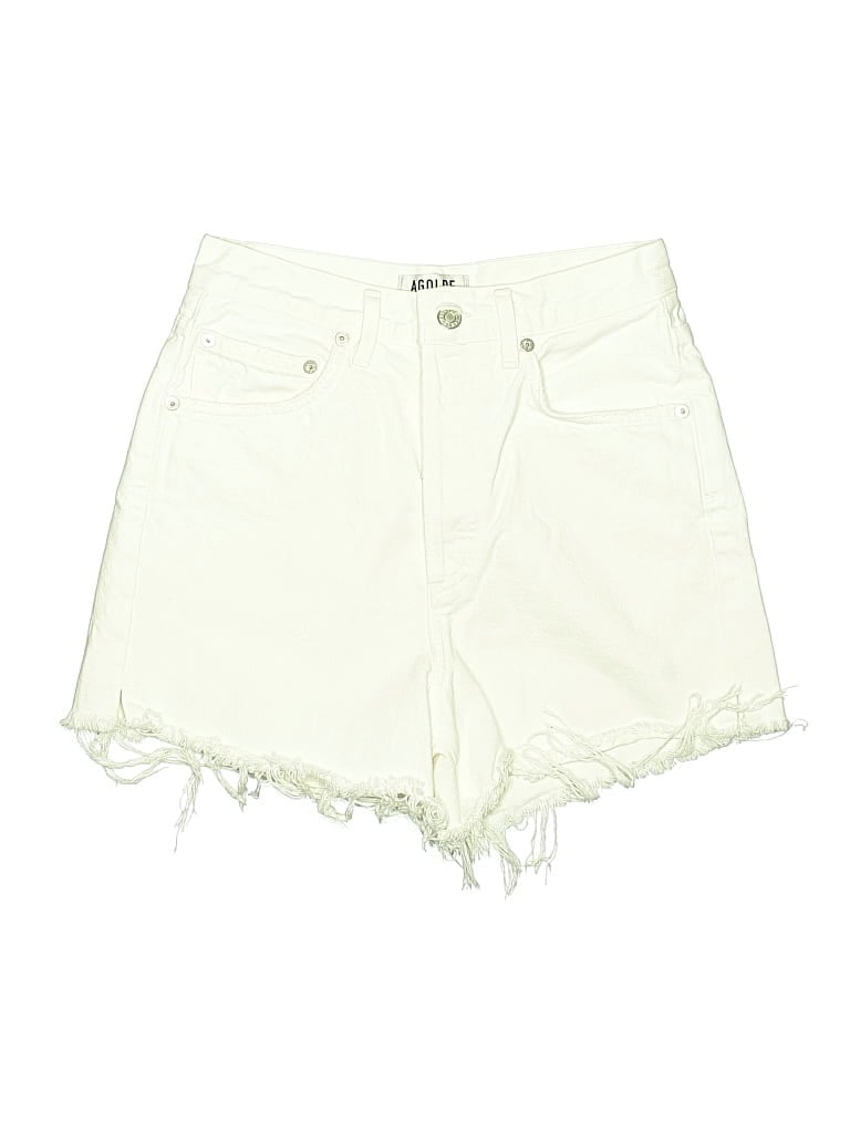 Pre-owned Agolde Denim Shorts In White