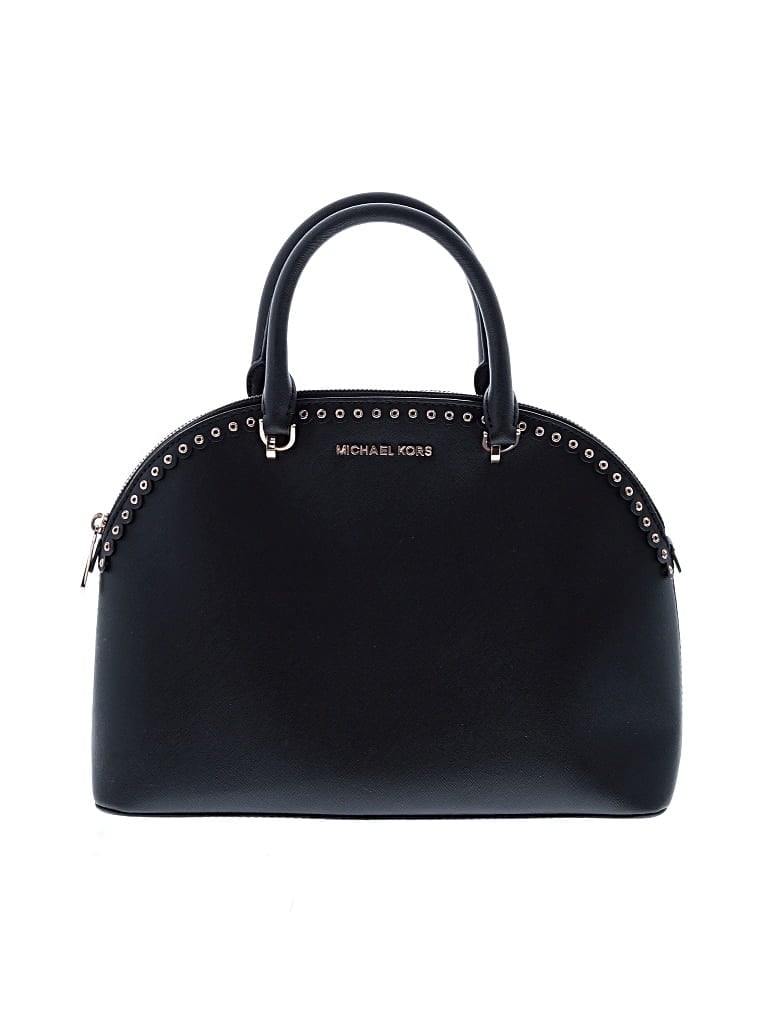 Pre-owned Michael Michael Kors Leather Satchel In Black