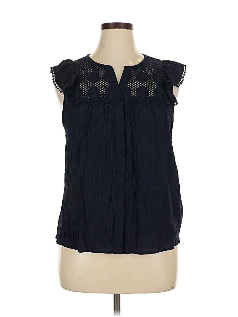 Click to view more detailed imagery on our partner's website Pre-owned Nanette Lepore Sleeveless Blouse In Blue