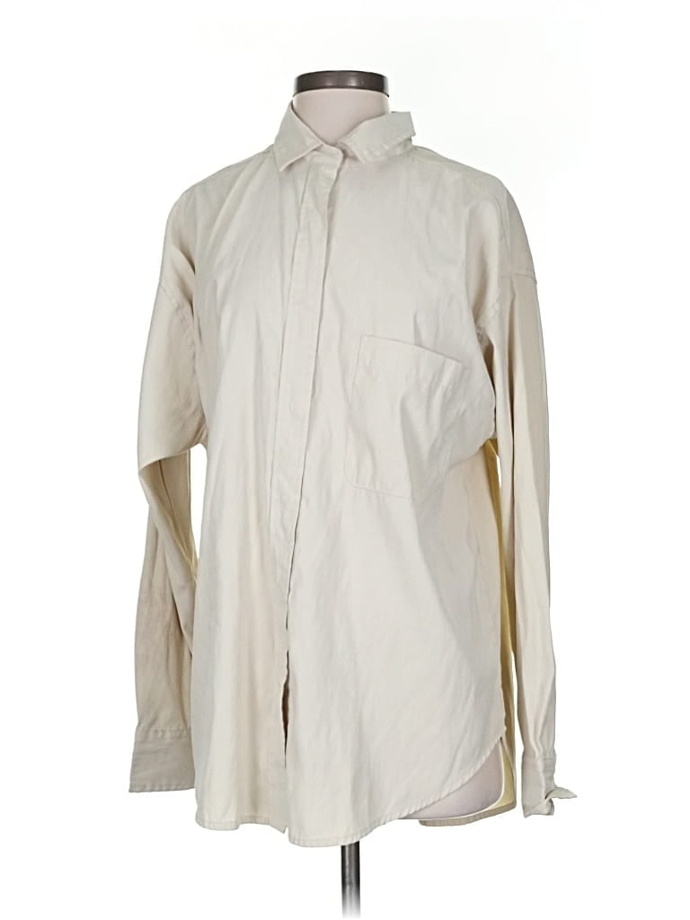 Pre-owned Set Active Long Sleeve Polo Shirt In White