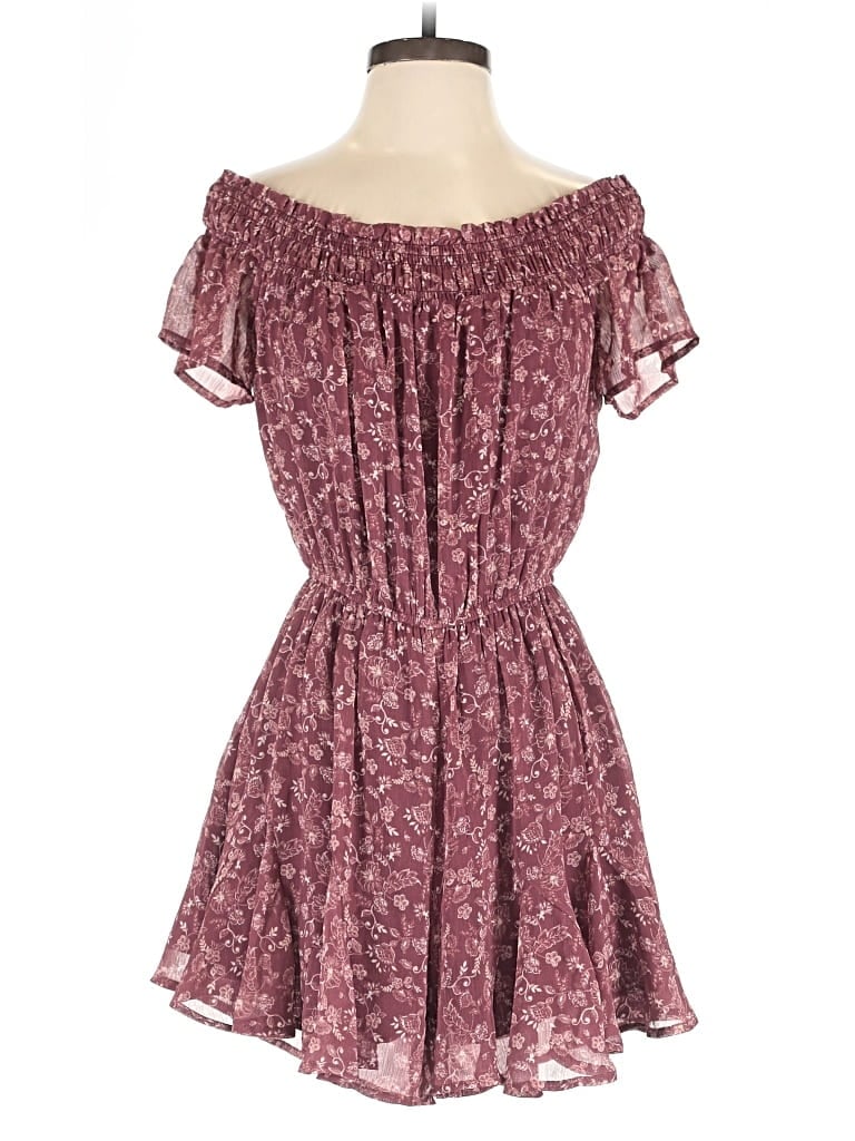 Pre-owned Mi Ami Romper In Burgundy