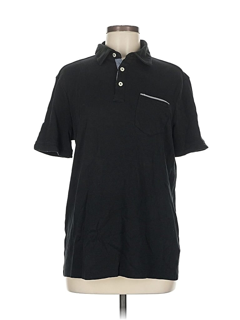 Pre-owned Tahari Short Sleeve Button Down Shirt In Black