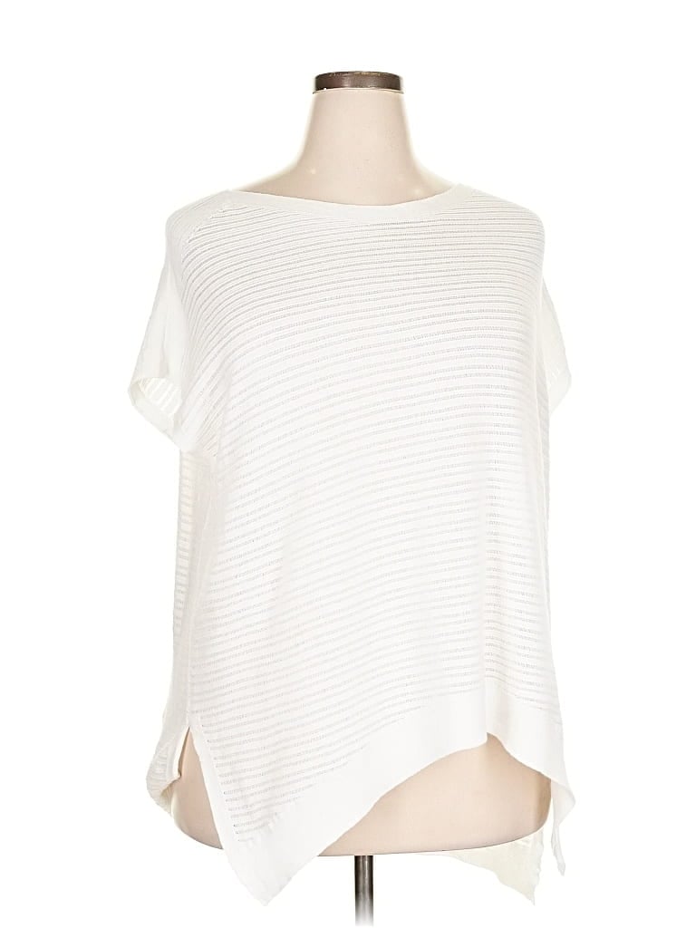 Pre-owned Eileen Fisher Poncho In White