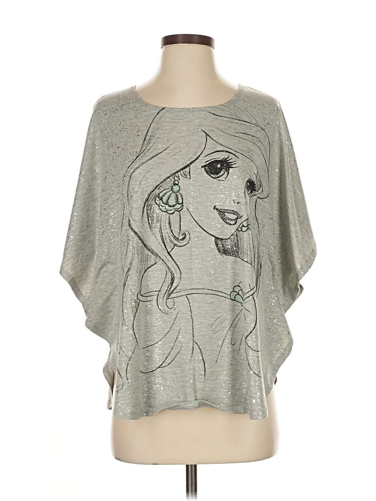 Pre-owned Disney Parks 3/4 Sleeve Blouse In Gray