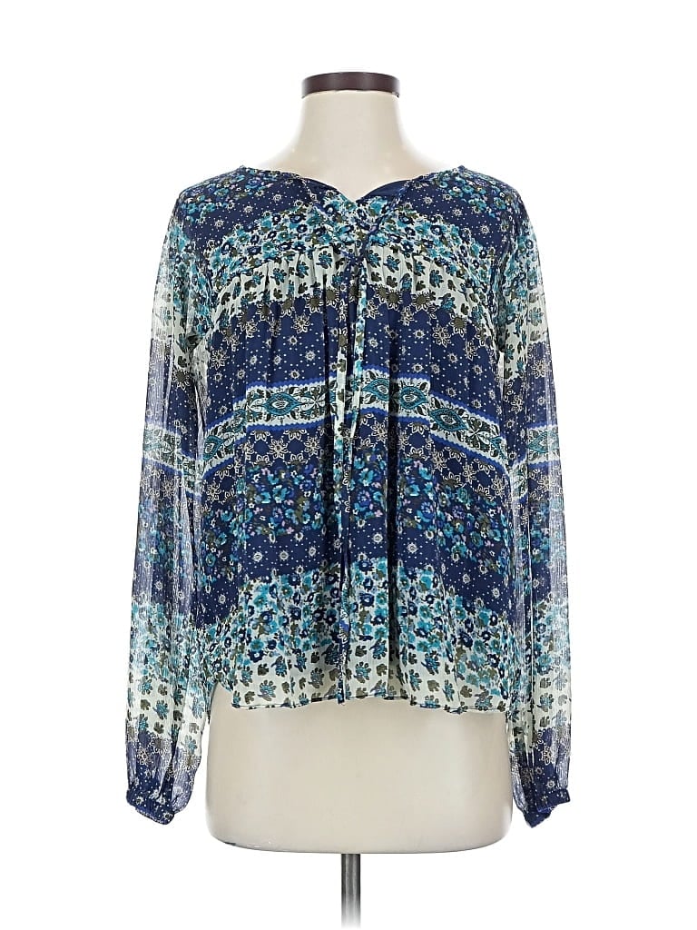 Pre-owned North Style Long Sleeve Blouse In Blue