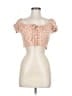 Audrey 3+1 100% Rayon Orange Short Sleeve Top Size M - photo 1
